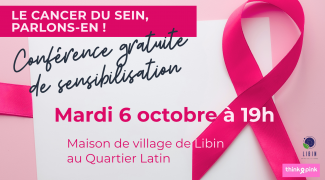 Conférence gratuite de sensibilisation au cancer du sein